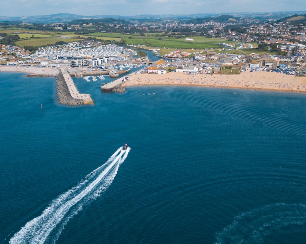 RIB boat at sea West Bay Harbour scenic view